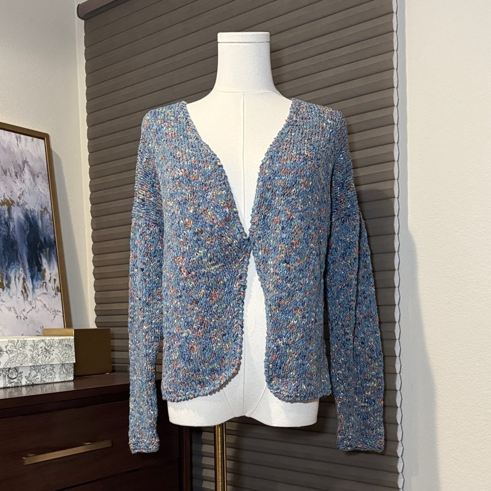 One of a kind-  Hand Knit Women's Cardigan Sweater.